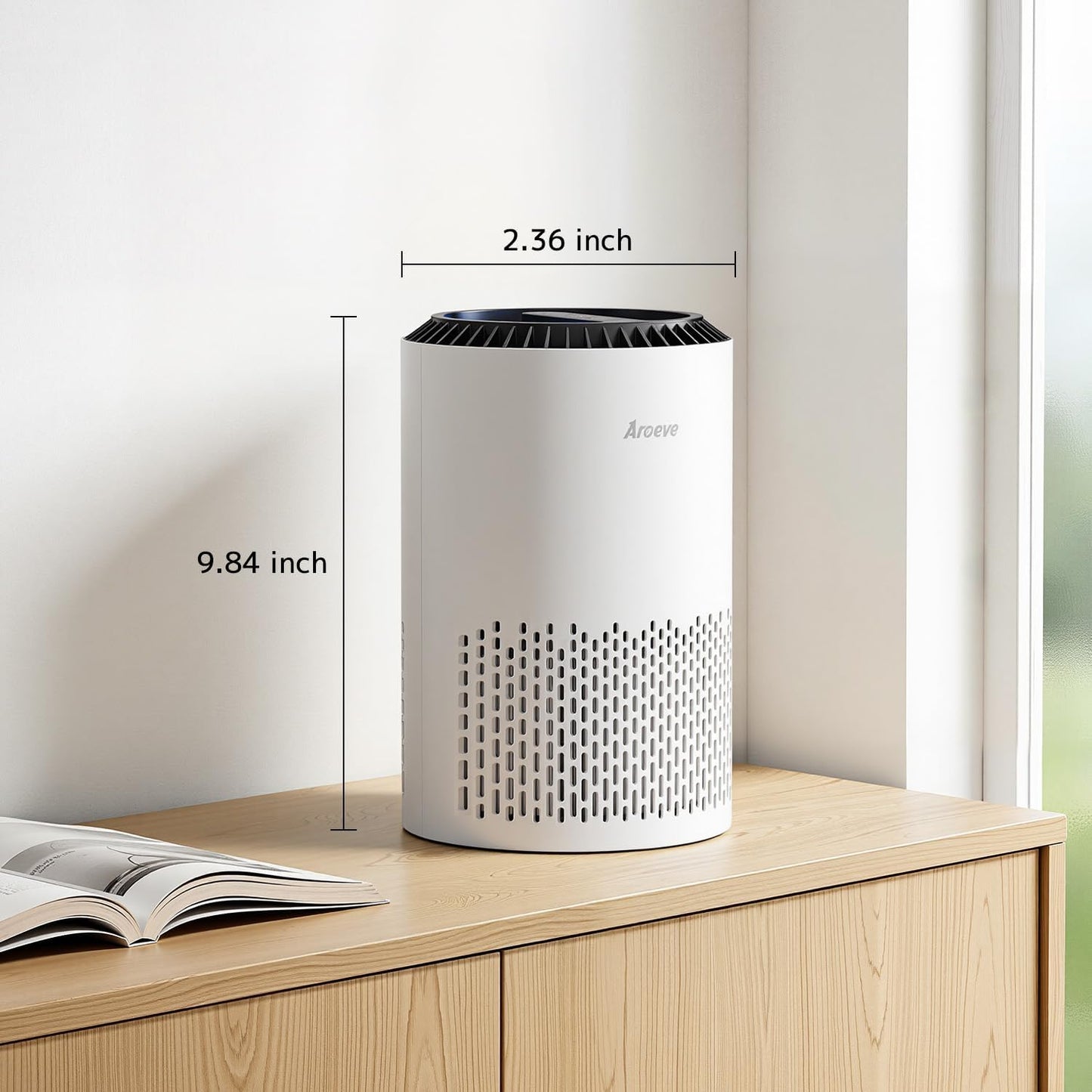 Air Purifier for Bedroom HEPA | Quiet Air Cleaner for Smoke & Allergies encalife