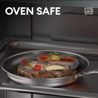 Non-Stick 8-Inch Hybrid Stainless Steel Pan encalife