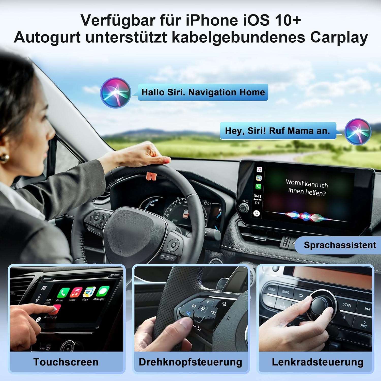 Wireless CarPlay Adapter Plug and Play encalife