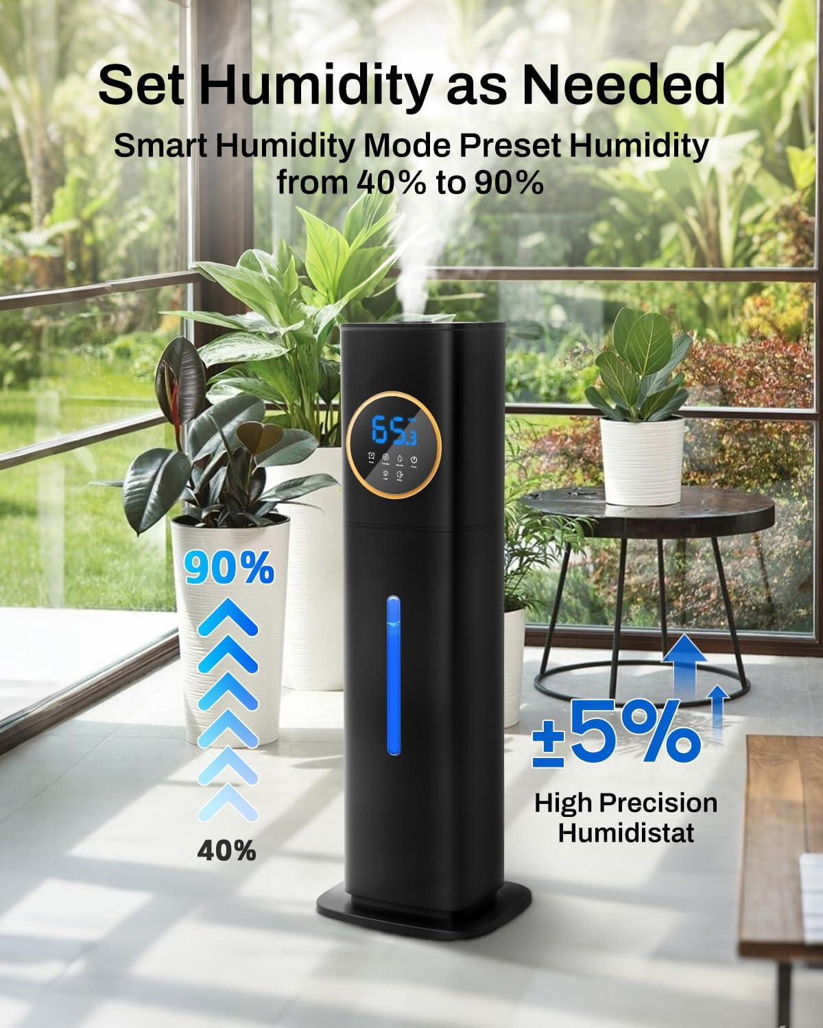 Cool Mist Humidifier | 8L Capacity | With Night Light & Essential Oil Diffuser encalife