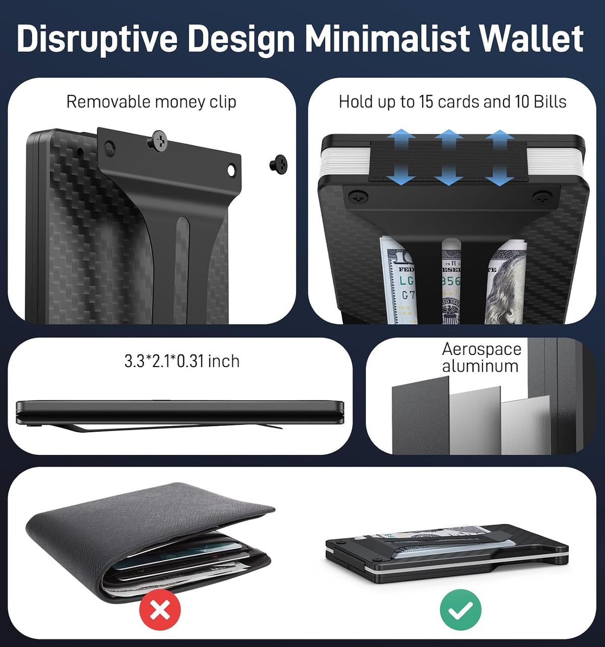 Smart RFID Tracking Wallet for Men encalife
