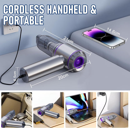 Cordless Mini Car Vacuum Cleaner 20000Pa Powerful Suction encalife
