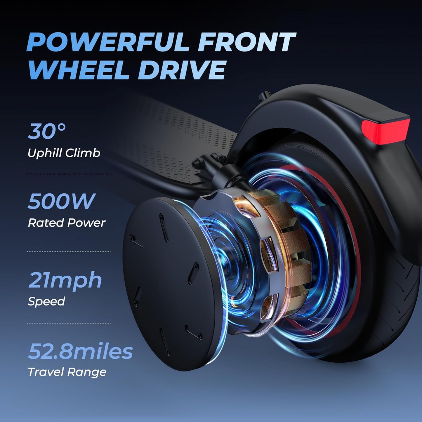 500W Electric Scooter for adult I 22 MPH Folding Commuter E-Scooter encalife
