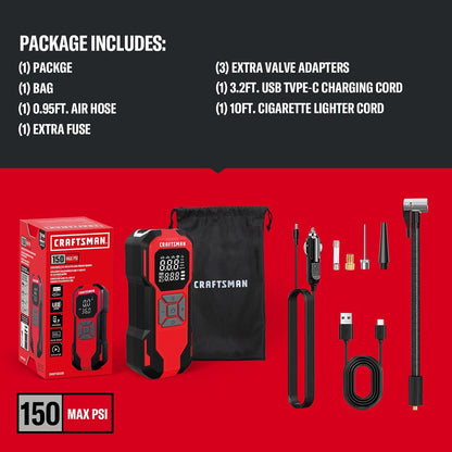 Hybrid Tire Inflator For Fast Roadside Power encalife