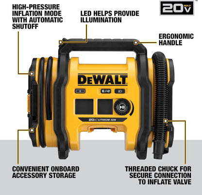 Heavy-Duty Tire Inflator With Triple Power Options encalife