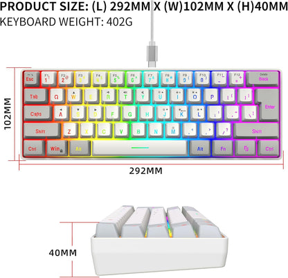 Pro Gaming Keyboard I 60% RGB Wired encalife