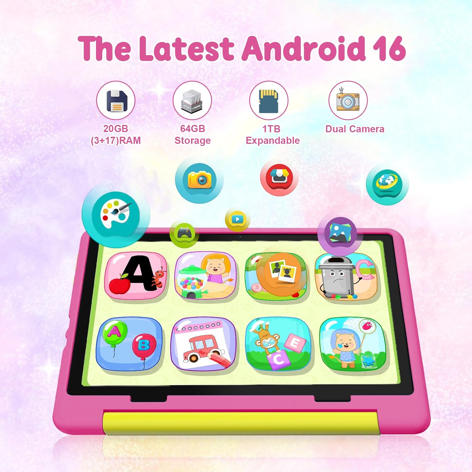 Android 10 Inch Tablet for Kid with Case encalife