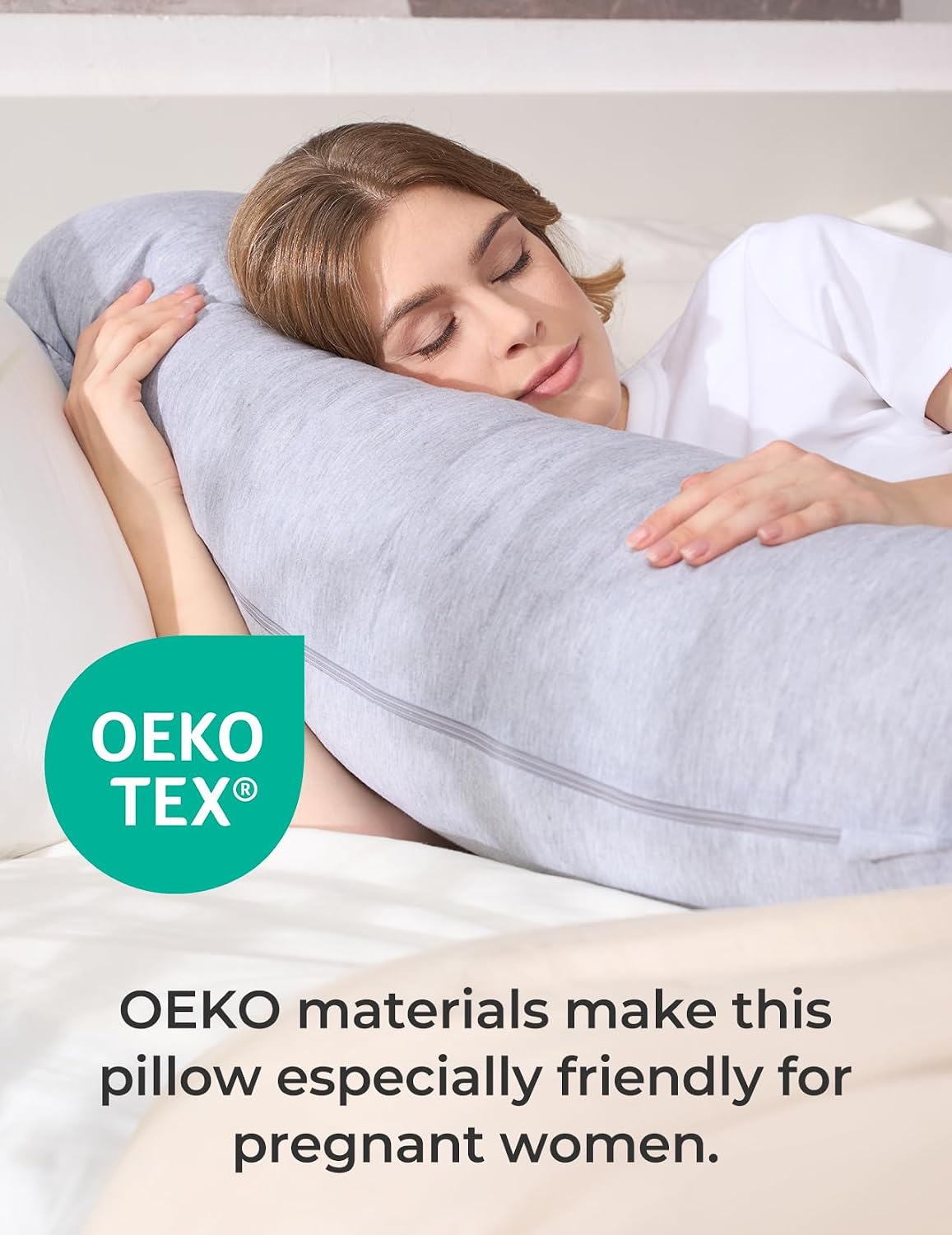 Side Sleeper J Shape Body Pillow encalife