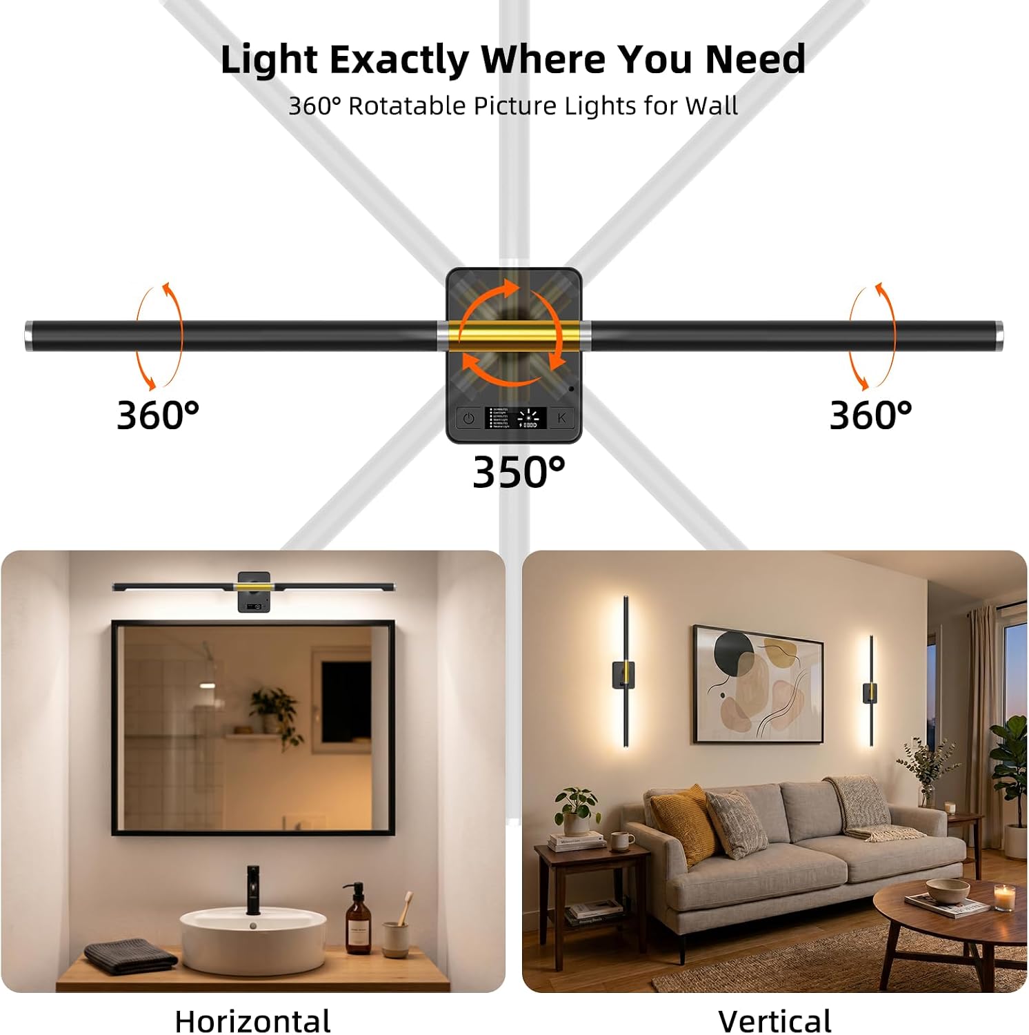 Cordless Rechargeable Wall Sconces With Remote Control encalife