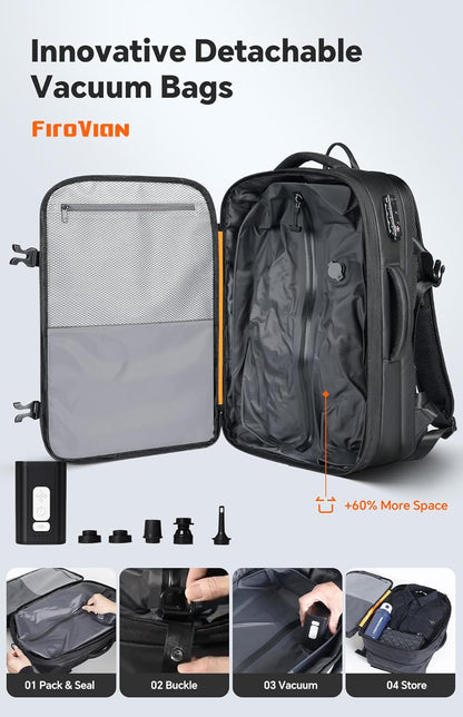 Vacuum Travel Backpack With Compression System encalife