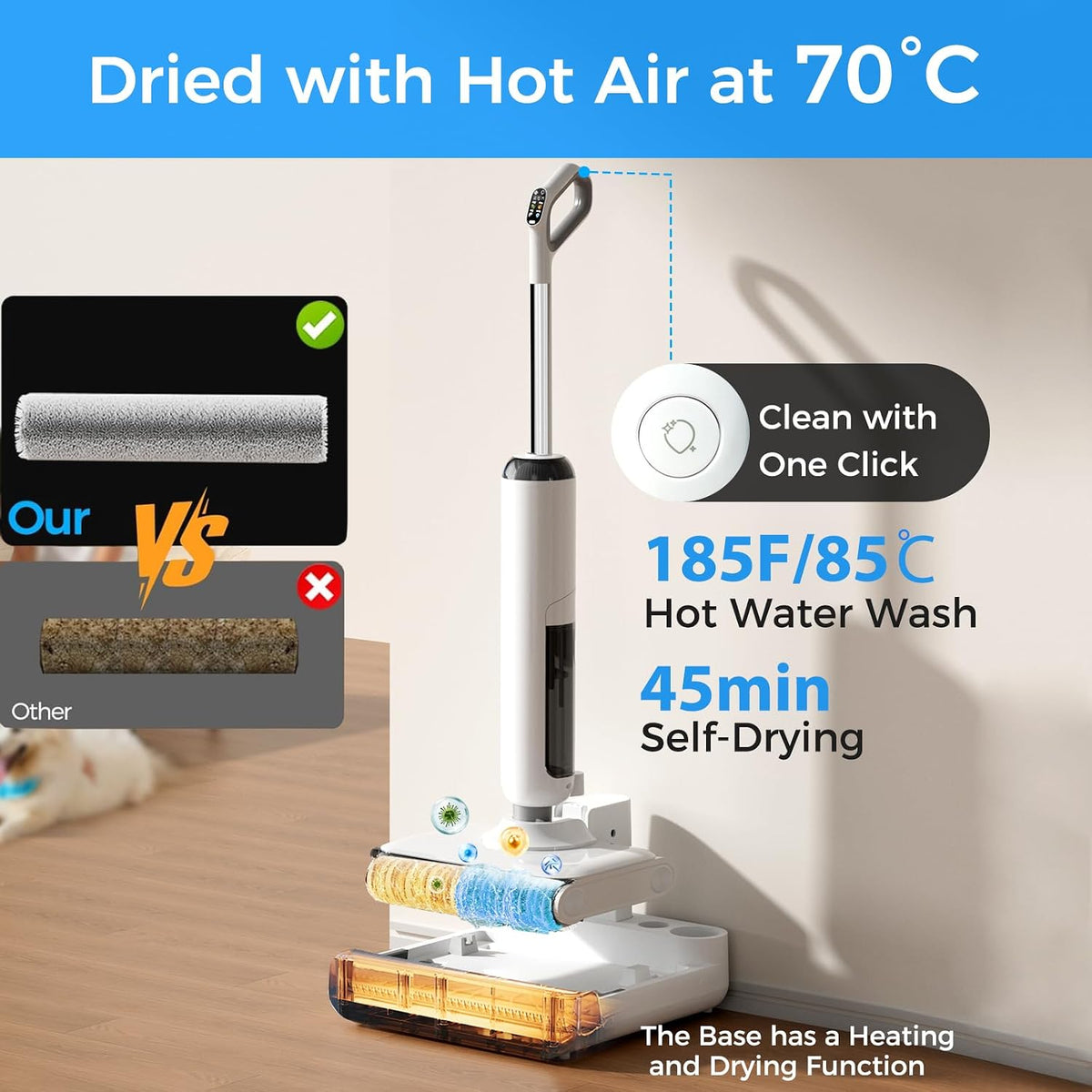 Cordless Wet Dry Vacuum Mop Cleaner encalife