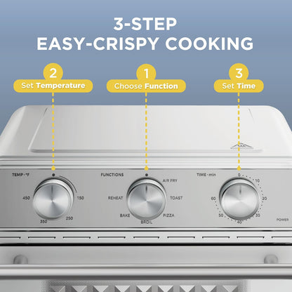 12.7-Quart 6-in-1 Stainless Steel Air Fryer Oven encalife
