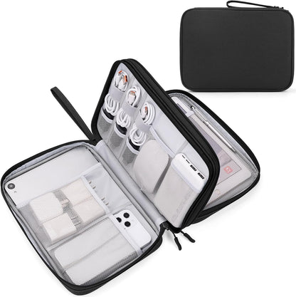 Water-Resistant Travel Tech Organizer for Tangle-Free Essentials encalife