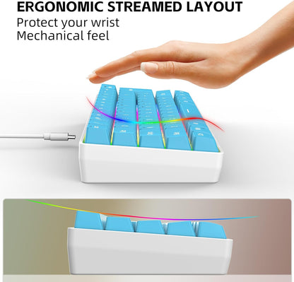 Gaming Keyboard 60% 61‑Key RGB Wired (USB‑C) encalife
