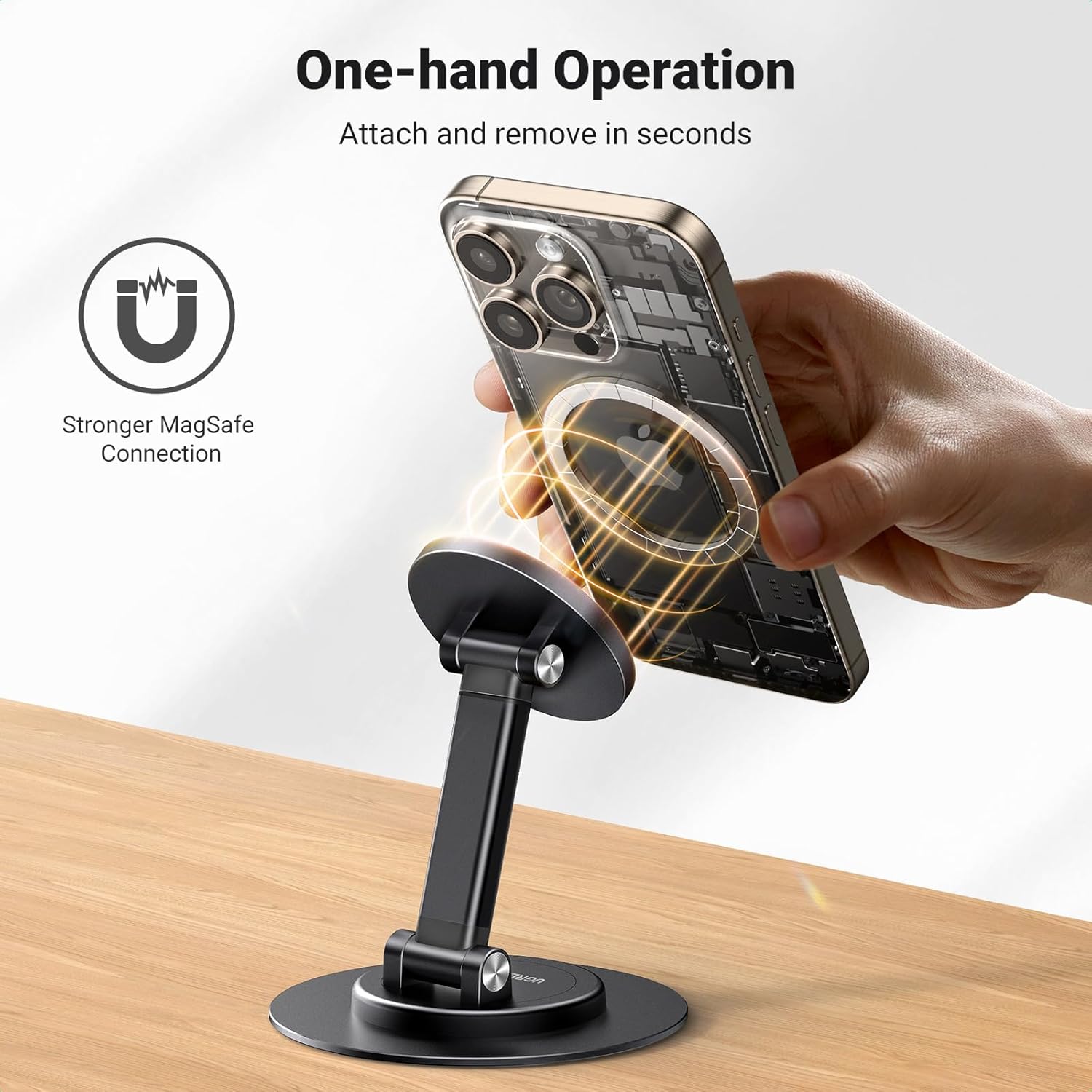 Magnetic Mobile Stand With Adjustable Height And Rotation encalife