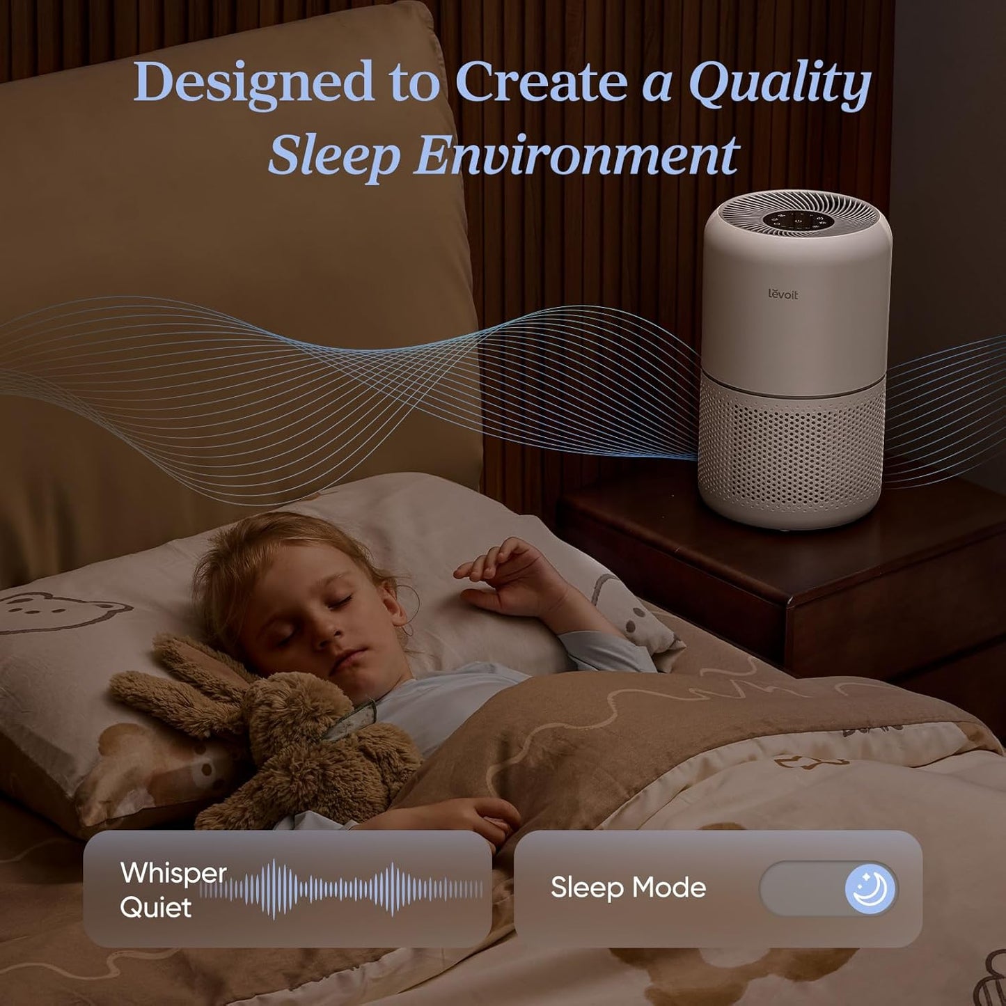 LEVOIT Core300-P Air Purifier for Home & Bedroom – HEPA Filter Cleaner for Pet Hair, Allergies, Smoke & Odor encalife