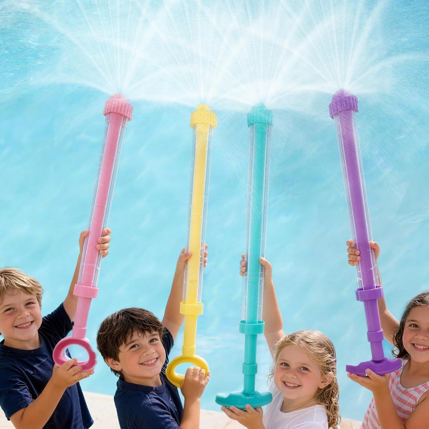 8 Pack Firework Water Guns I Squirt Blasters for Kids & Adults encalife