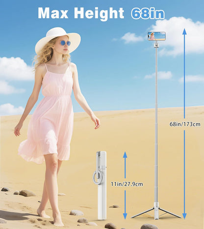 Magnetic Selfie Tripod Mobile Stand For Content Creation encalife