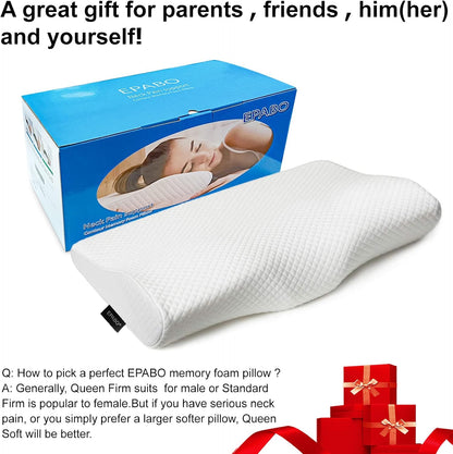 Side Sleeper Contour Memory Foam Pillow encalife