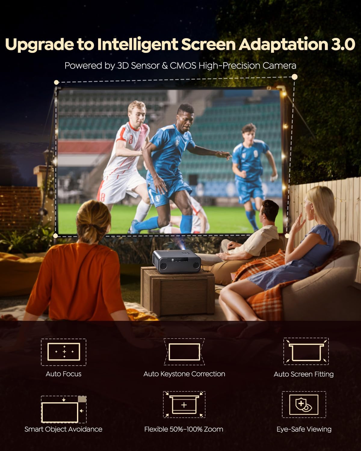 Smart 4K Bedroom Projector encalife