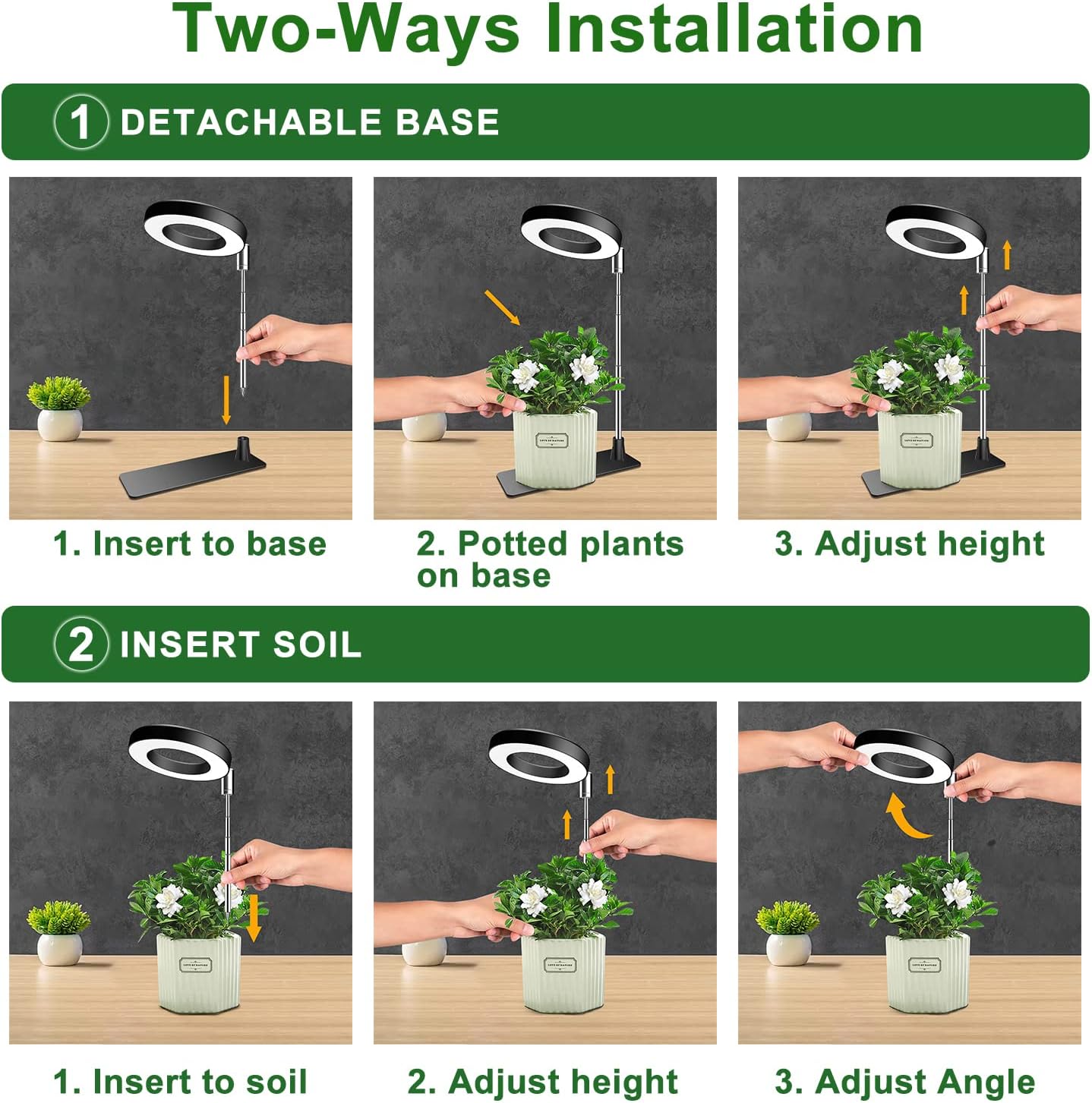 Grow Lights for Indoor Plants 3 Pack encalife