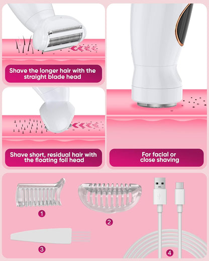 3-in-1 Electric Razor Women Bikini Trimmer Display encalife