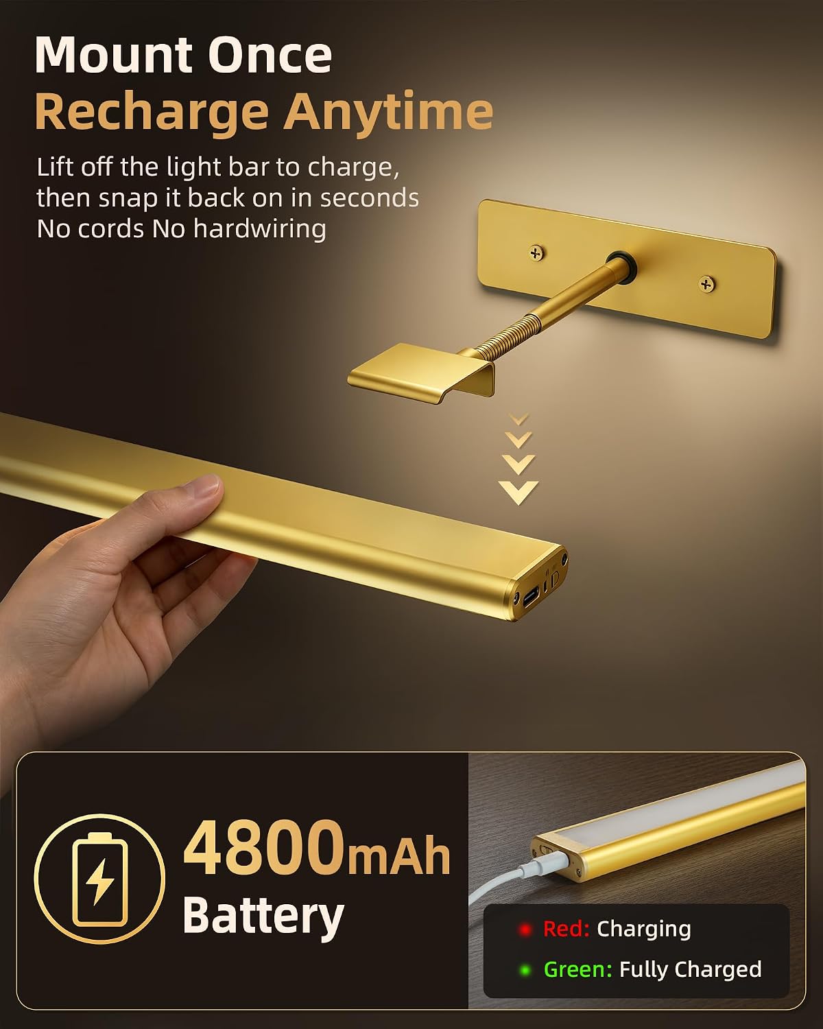 16-Inch Rechargeable Wireless LED Picture Light encalife