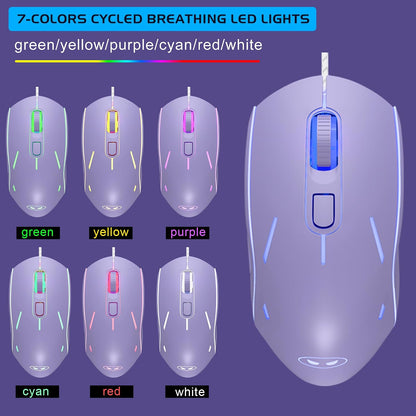 Gaming Keyboard Mouse Combo RGB Wired Set encalife