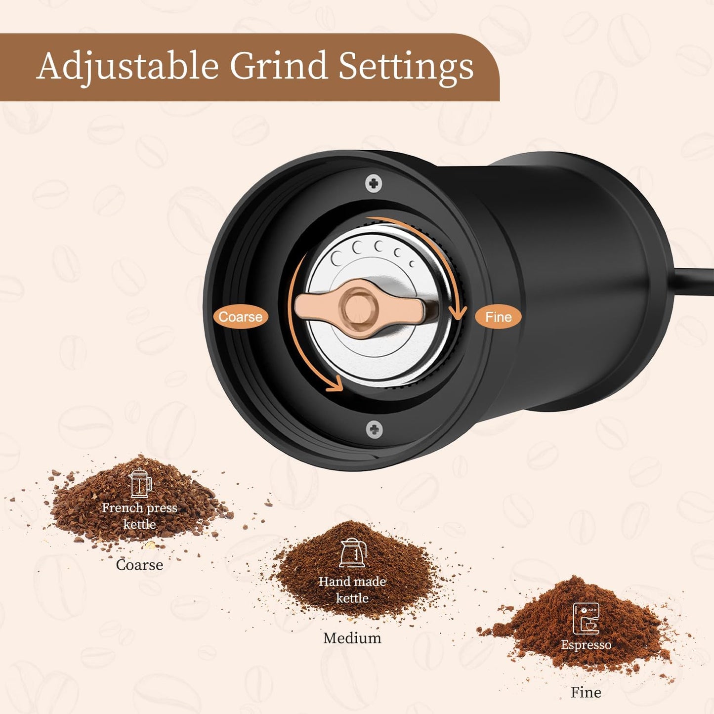 Manual Coffee Grinder with Conical Burr encalife