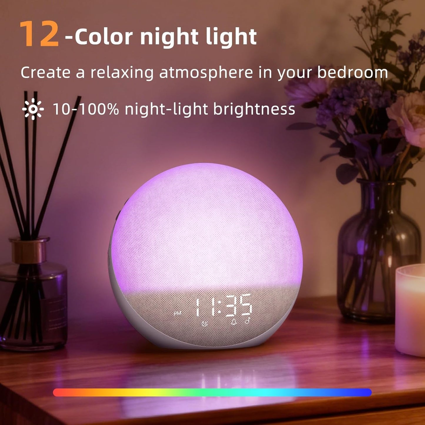Sunrise Alarm Clock White Noise Bluetooth Speaker encalife