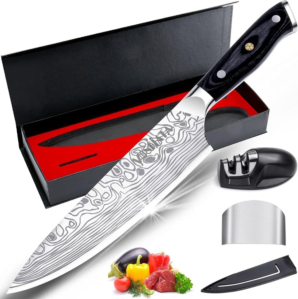 8” Professional Chef Knife – German High Carbon Steel, Razor Sharp