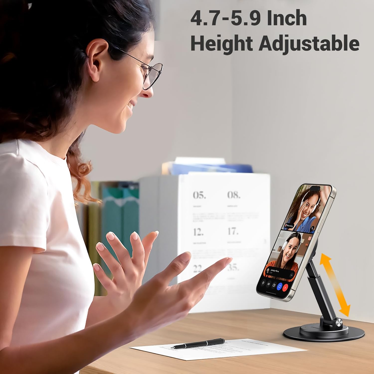 Magnetic Mobile Stand With Adjustable Height And Rotation encalife