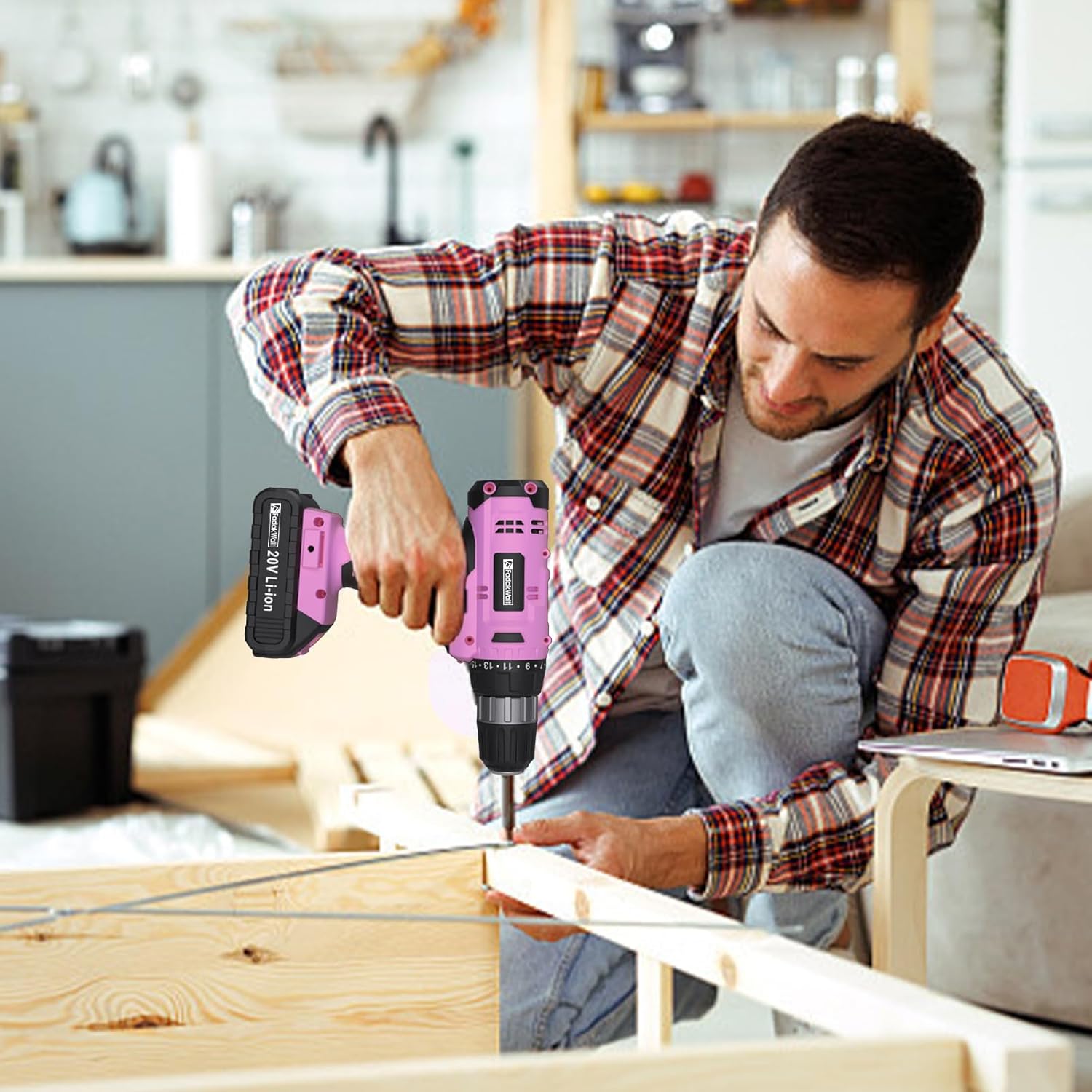 Cordless Drill Kit | 20V Power Drill Set encalife