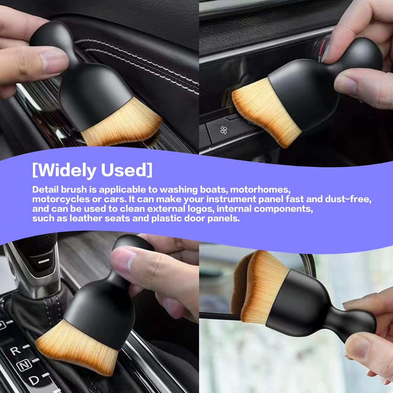 Car Interior Detailing Brush Soft Bristle encalife