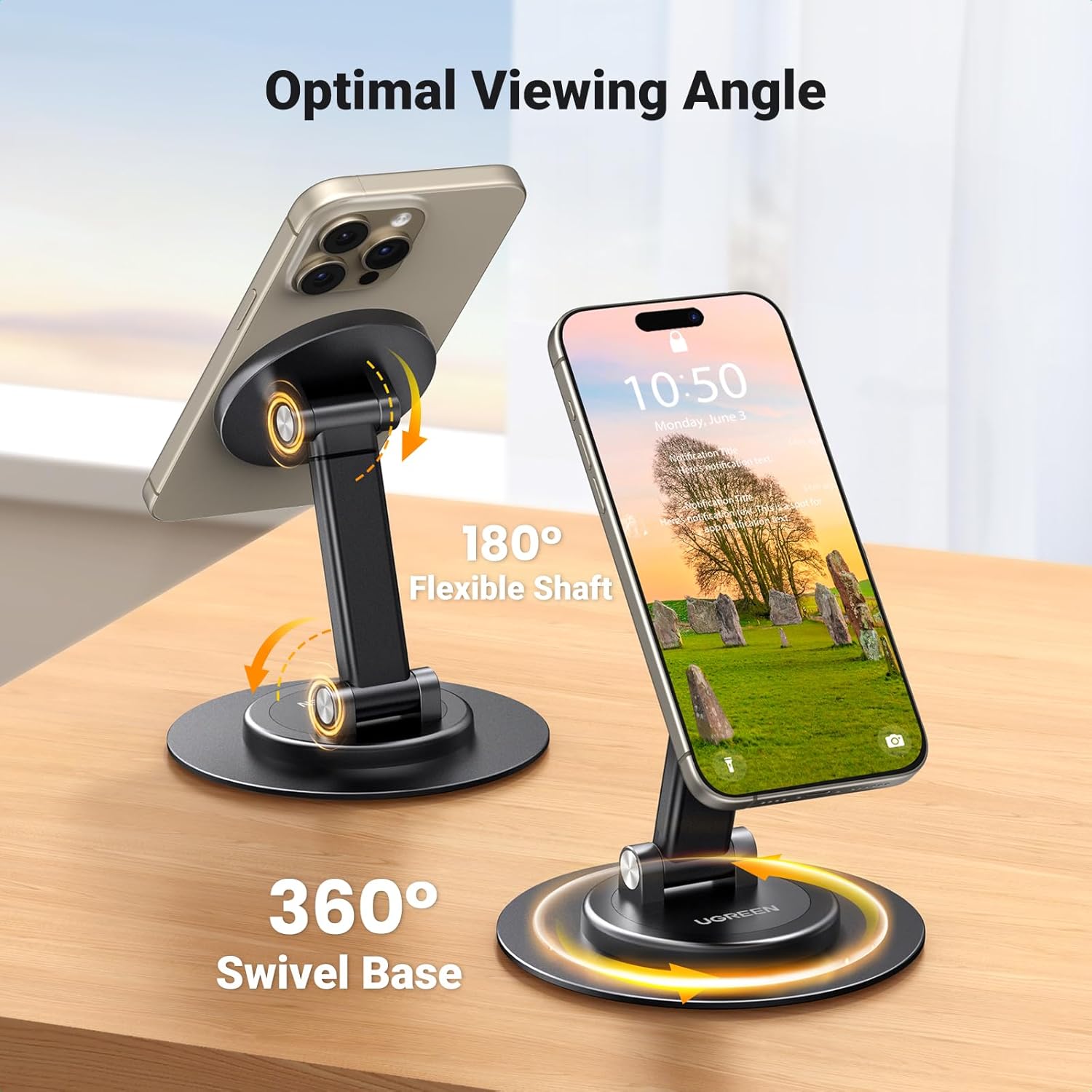 Magnetic Mobile Stand With Adjustable Height And Rotation encalife