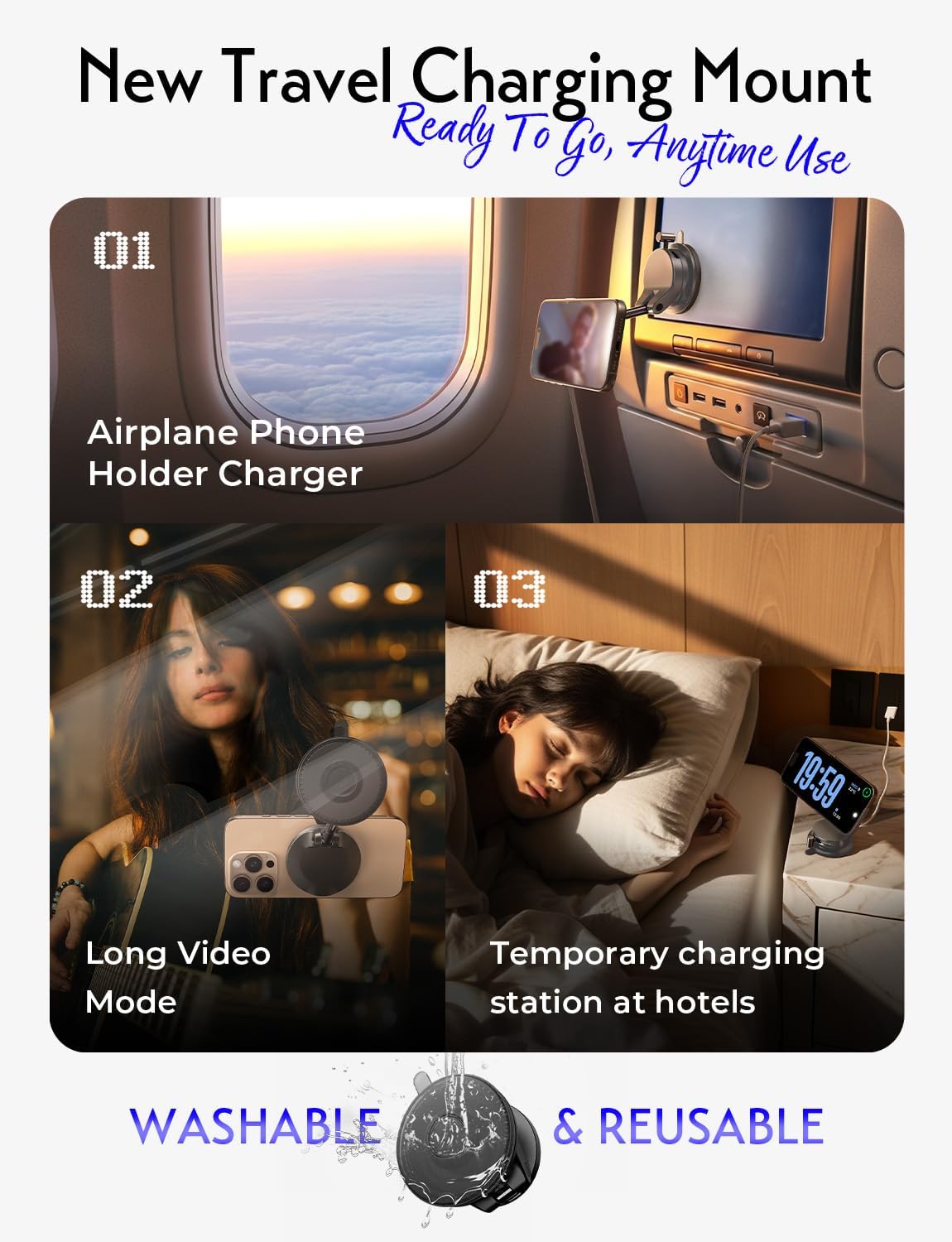 Magnetic MagSafe Car Mount Phone Charger Lever-Lock encalife