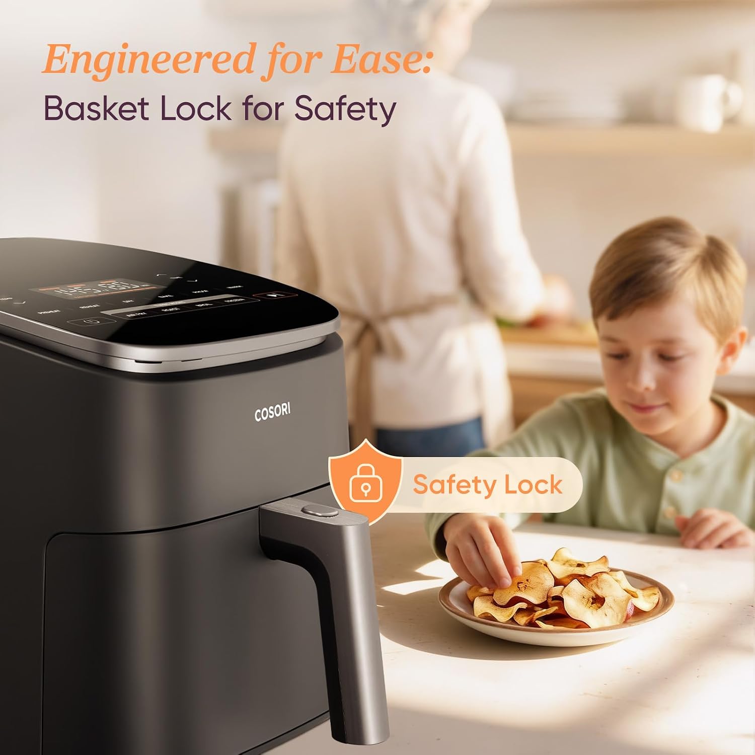 6-Quart 9-in-1 Ceramic Coated High-Speed Air Fryer encalife