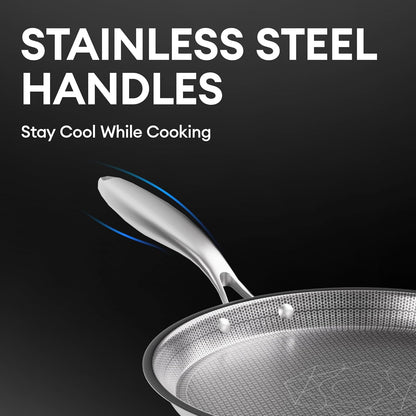 Non-Stick 8-Inch Hybrid Stainless Steel Pan encalife