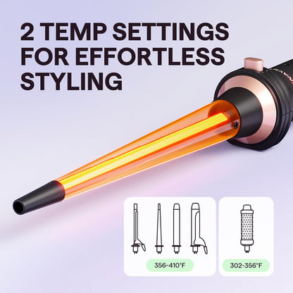 5 in 1 Curling Wand Set | Wavytalk Ceramic Hair Styler encalife