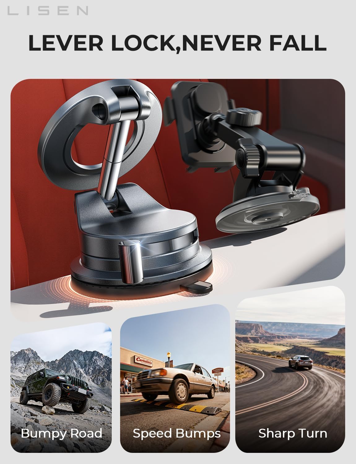 Magnetic MagSafe Car Phone Mount Cooling Grip encalife