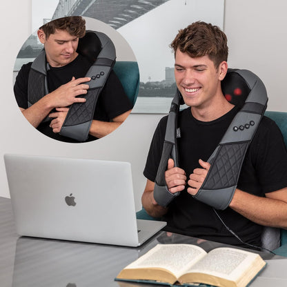 3D Shiatsu Neck Back Massager With Heat Therapy encalife