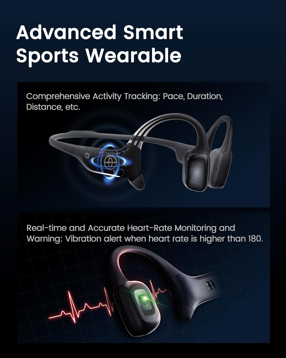 Smart Bluetooth Headphones for Sports Training encalife