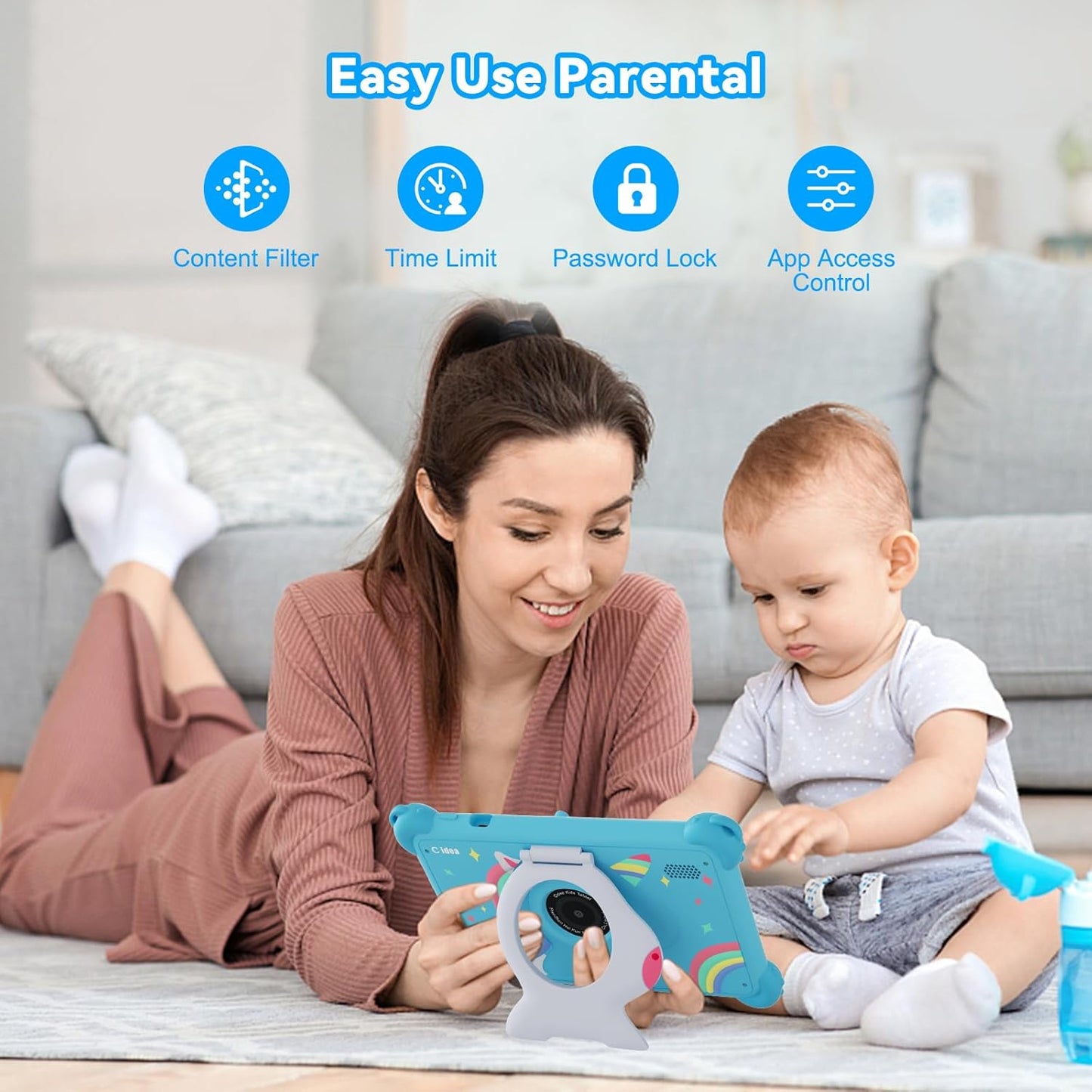 C Idea 7” Kids Tablet I Toddler Learning Tablet with Parental Controls encalife