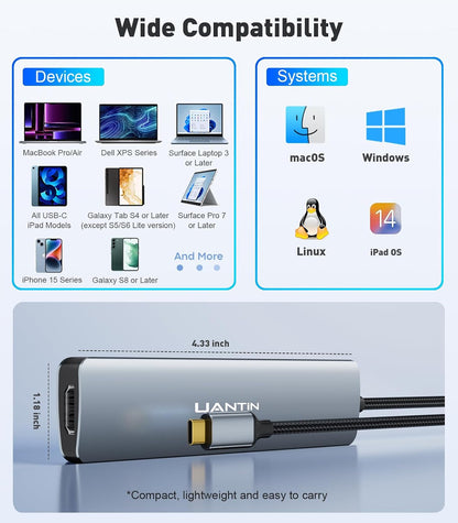7-in-1 USB C Hub For Laptop Connectivity encalife