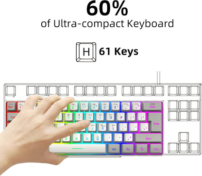 Pro Gaming Keyboard I 60% RGB Wired encalife