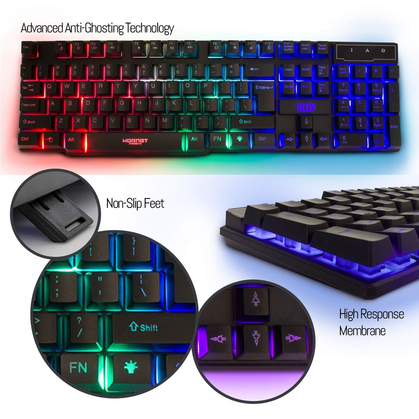 RGB Gaming Keyboard Mouse Headset Combo 4-in-1 Bundle encalife
