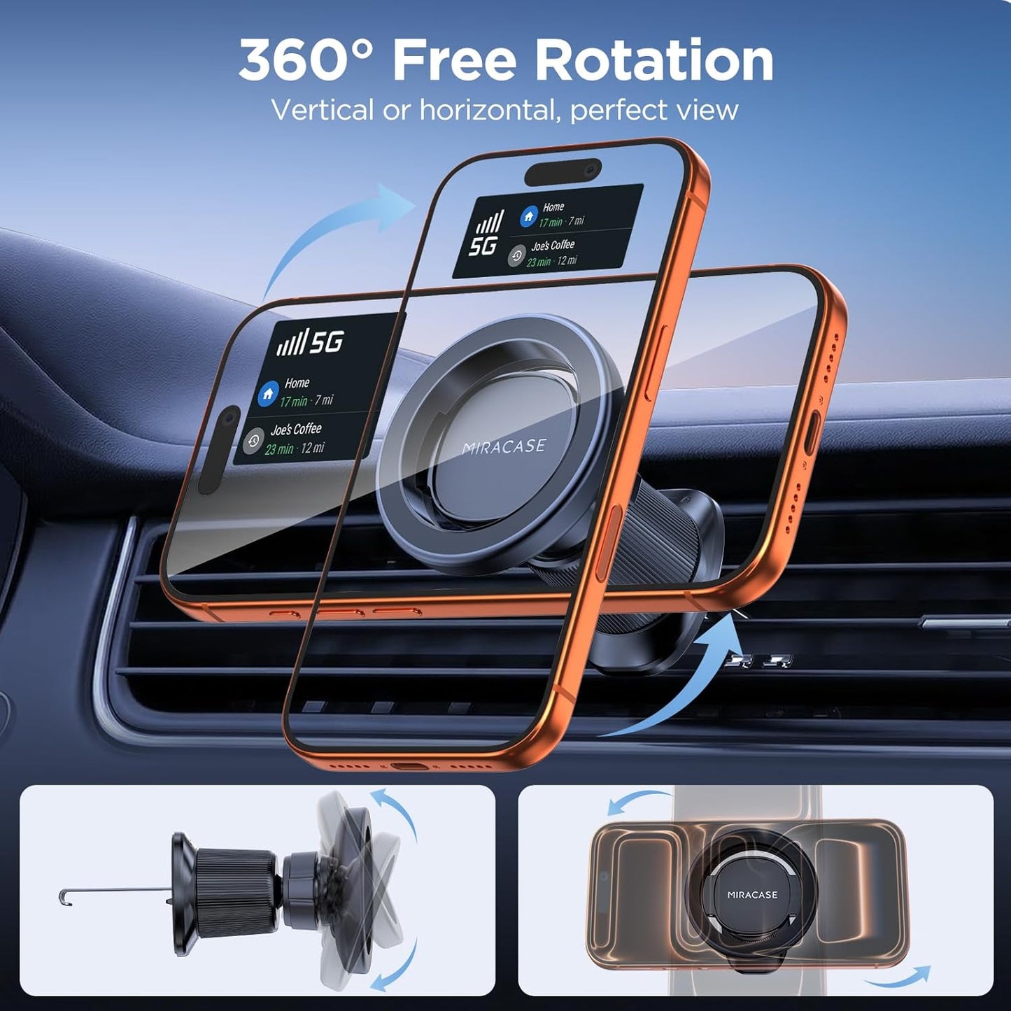 Magnetic MagSafe Car Phone Mount Vent-Safe encalife