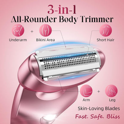Rategist Electric Razor Women Love I Pink Trimmer encalife