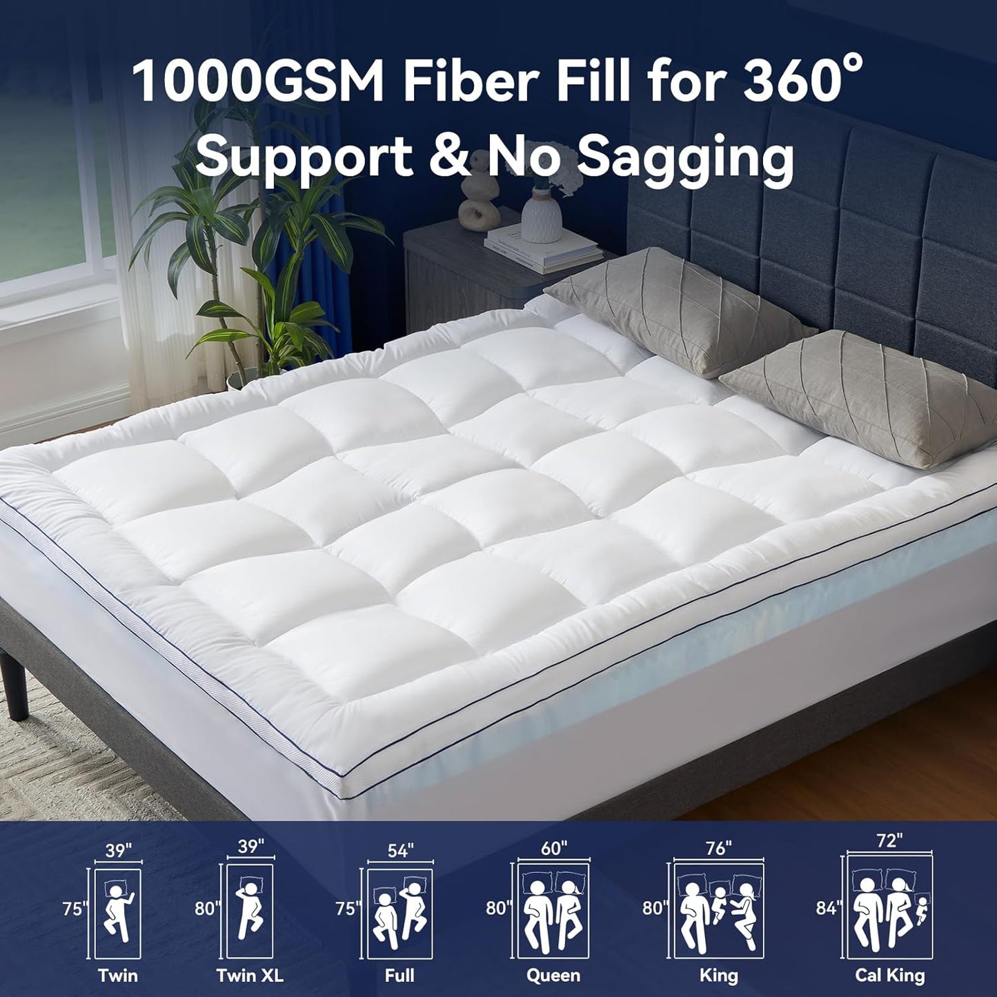 Encalife King Cooling Mattress Topper encalife