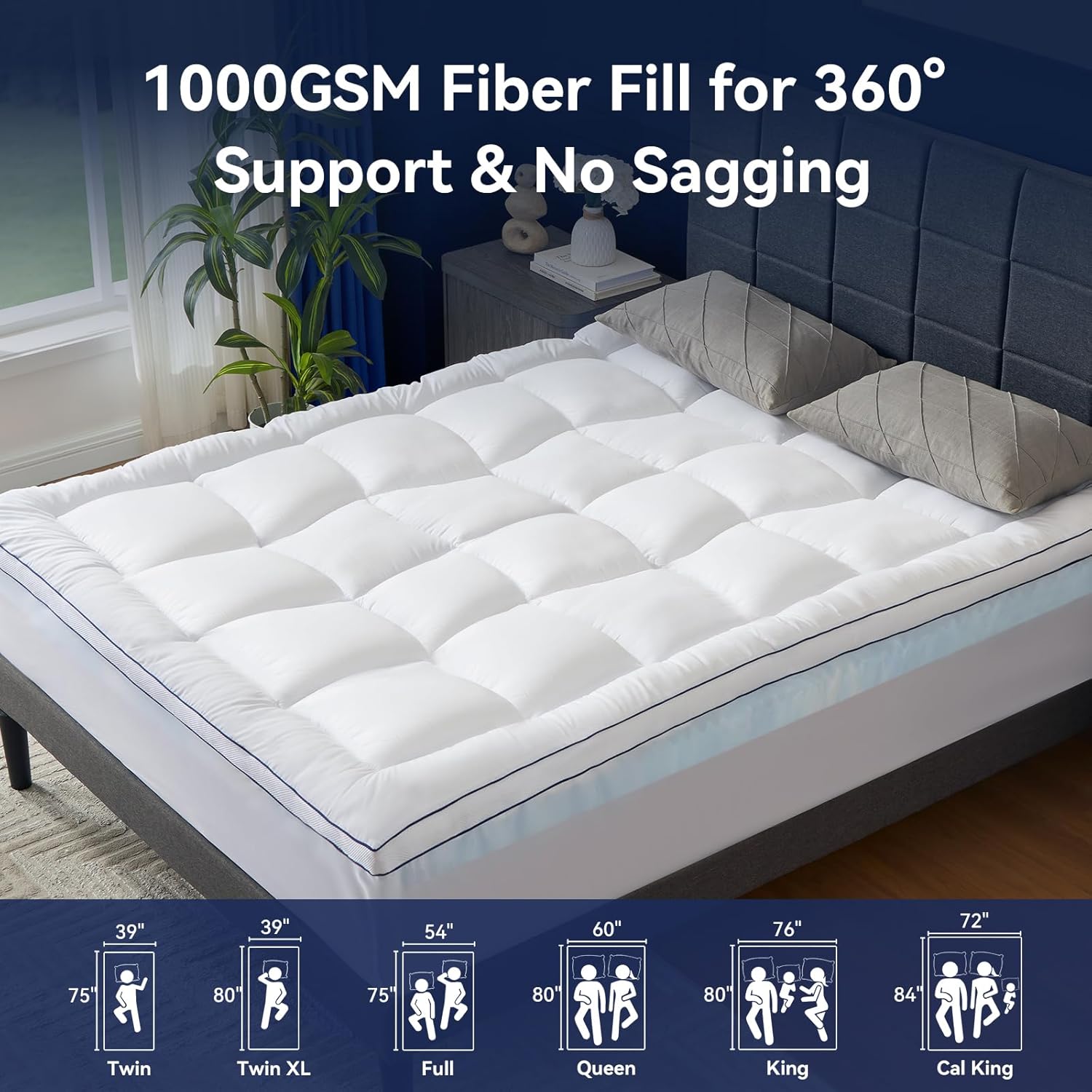 Encalife King Cooling Mattress Topper encalife